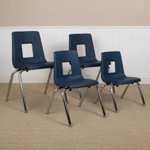 Advantage Navy Student Stack School Chair - 18-Inch By Flash Furniture