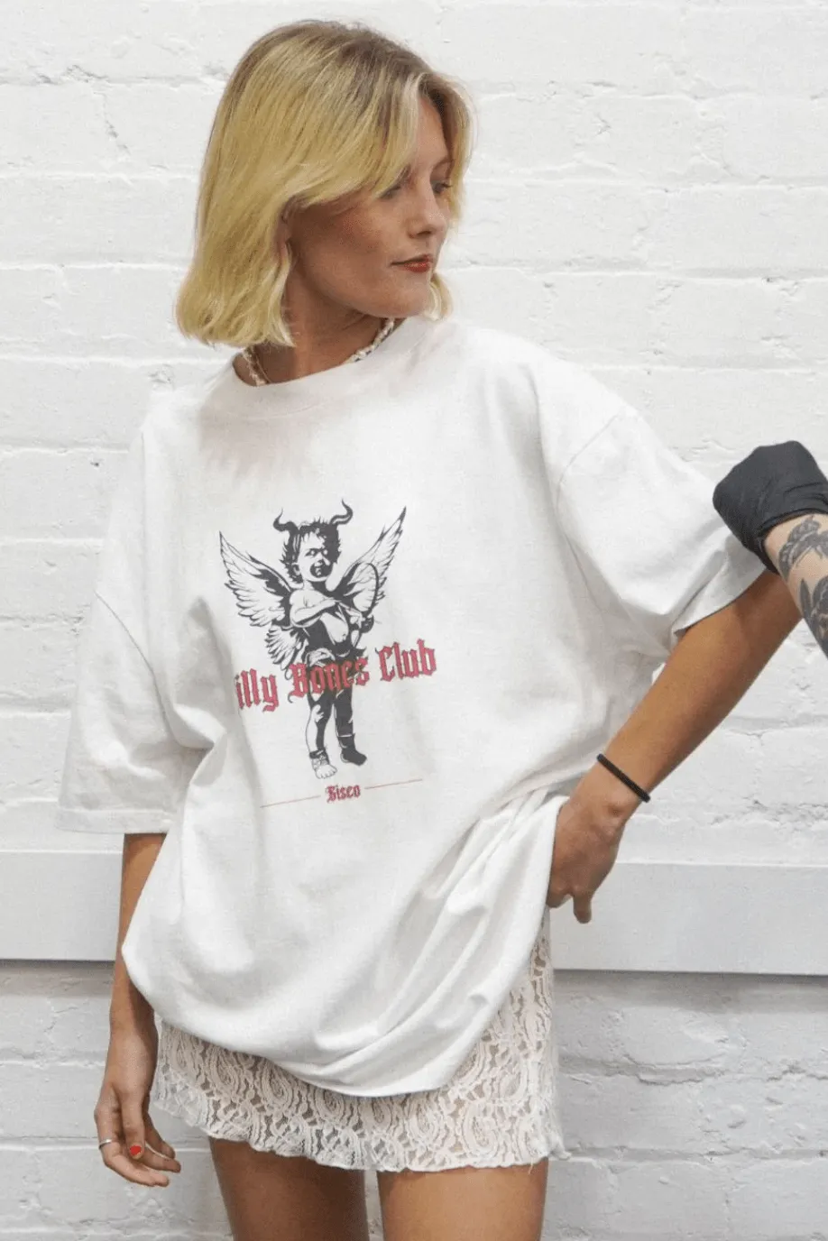 BILLY BONES CLUB BONES x GISEO COLLAB TEE - VINTAGE WHITE
