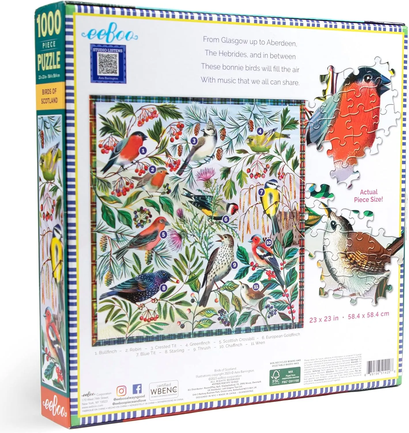 Birds of Scotland 1000 Pc Puzzle