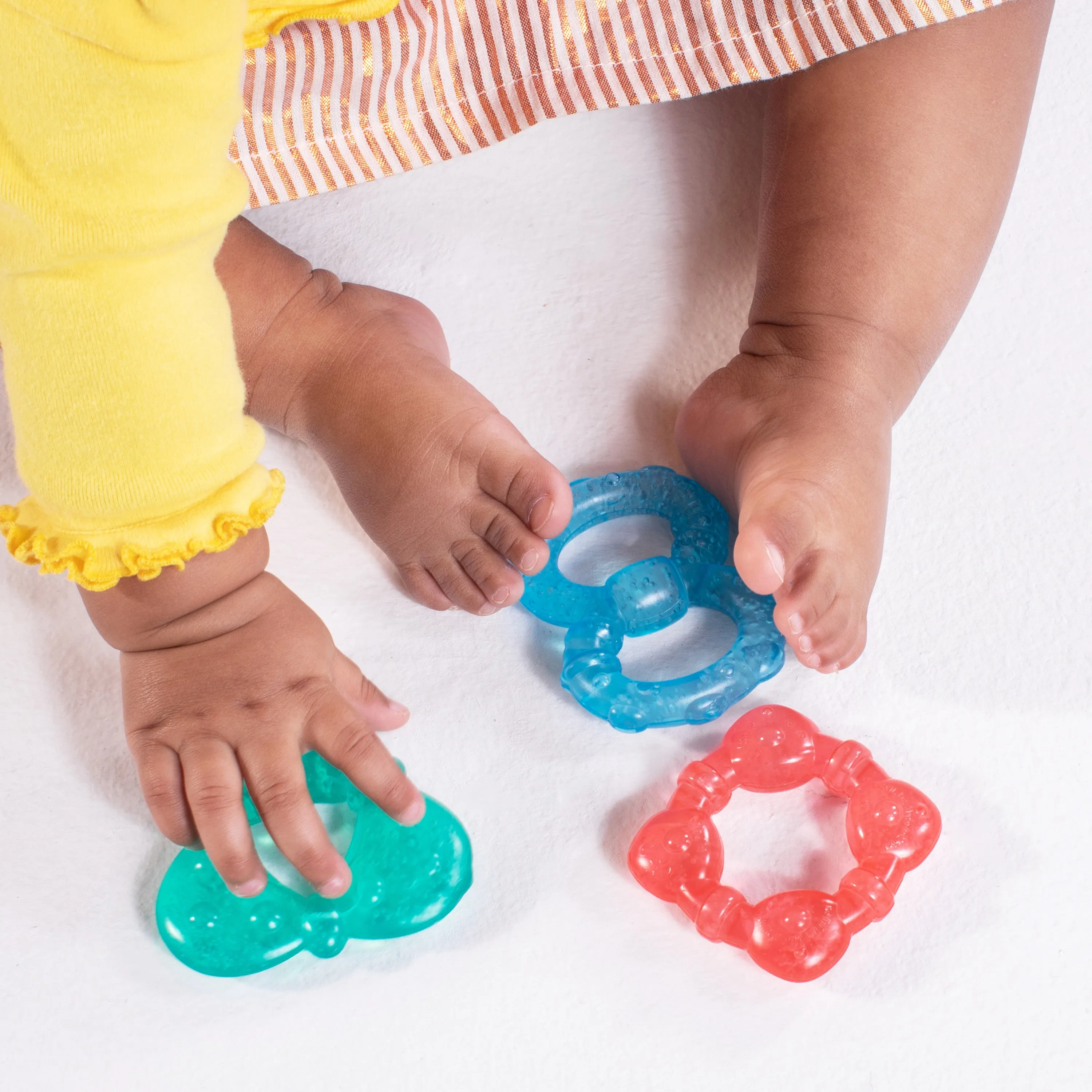 Bright Starts Stay Cool BPA-Free Gel-Filled Teether, 3 Pack Chillable Teething Toy