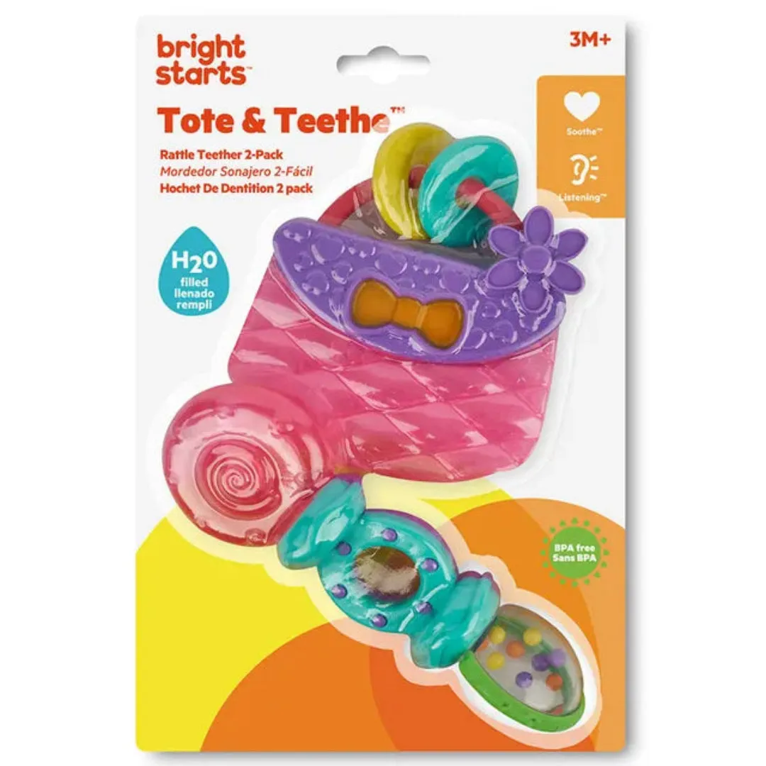 Bright Starts™Tote & Teethe™ Rattle Teether 2-Pack