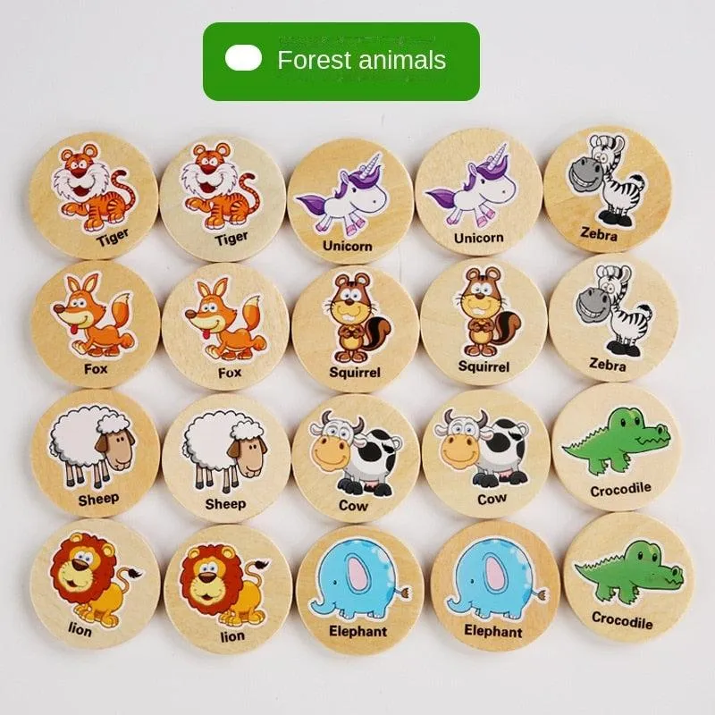 Cartoon Animal Memory Chess Thinking Training Toys