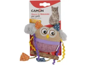 Cat toy- Polyester and matatabi owl with catnip, 15cm