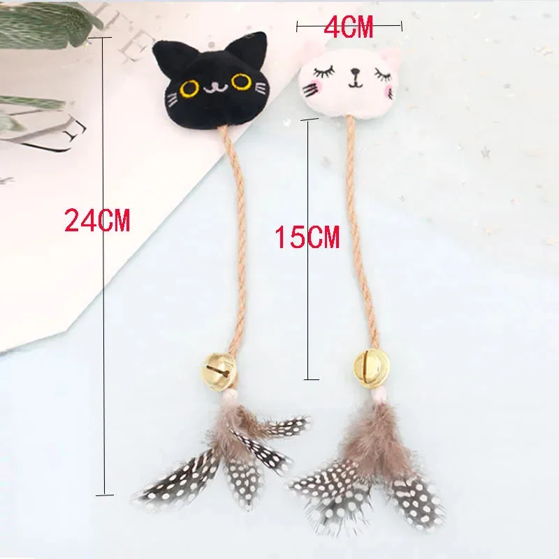 Catnip-Infused Animal-Shaped Cat Toy with Feather and Bell