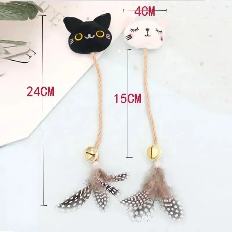 Catnip-Infused Animal-Shaped Cat Toy with Feather and Bell