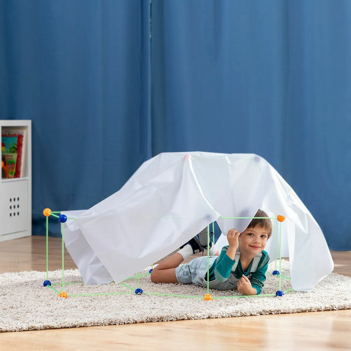 Childrens Fort Building Kit Builkitt Innovagoods 155 Pieces