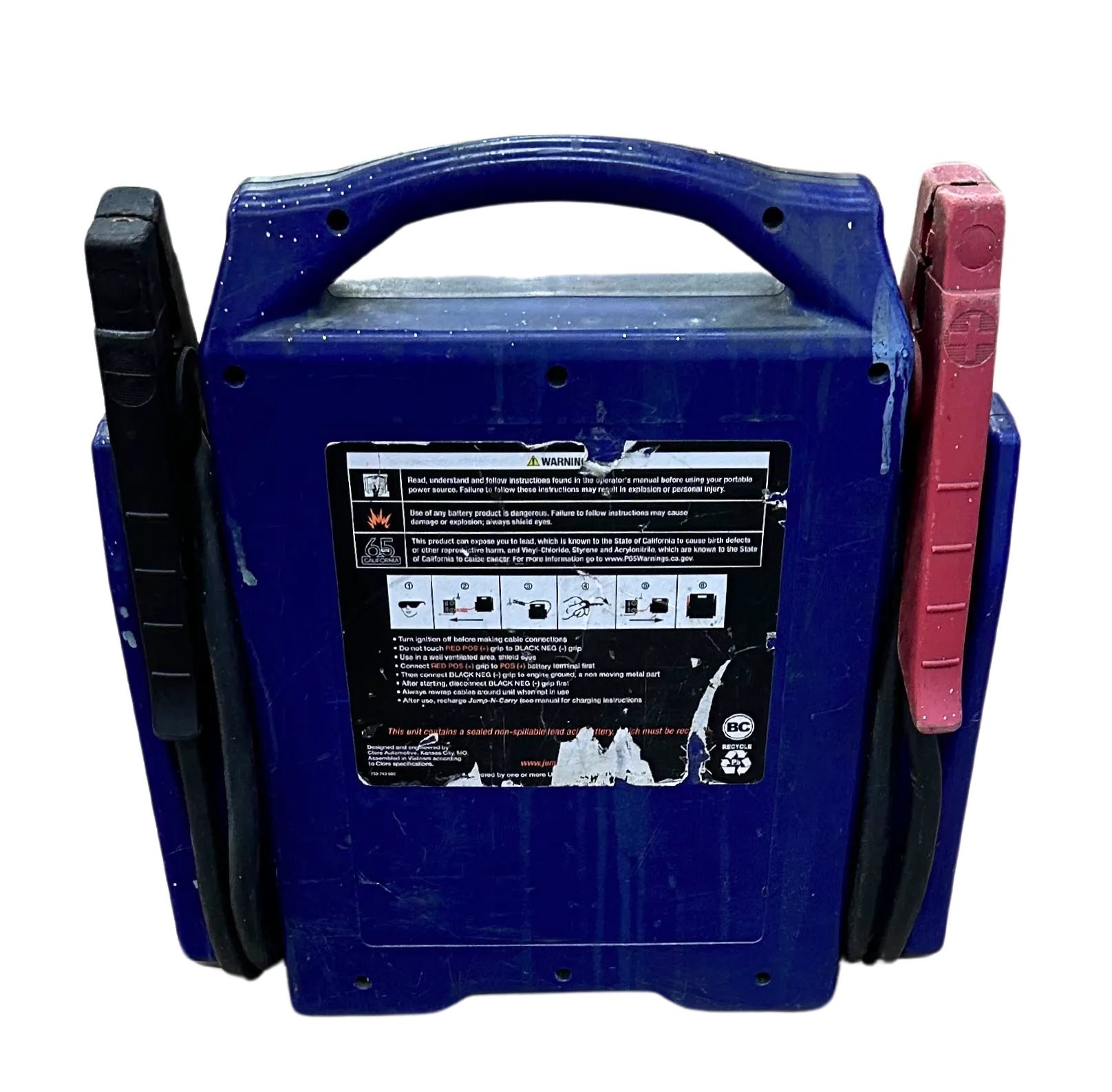 Clore Automotive Jump-N-Carry JNC660 1700 Peak Amp 12 Volt Jump Starter