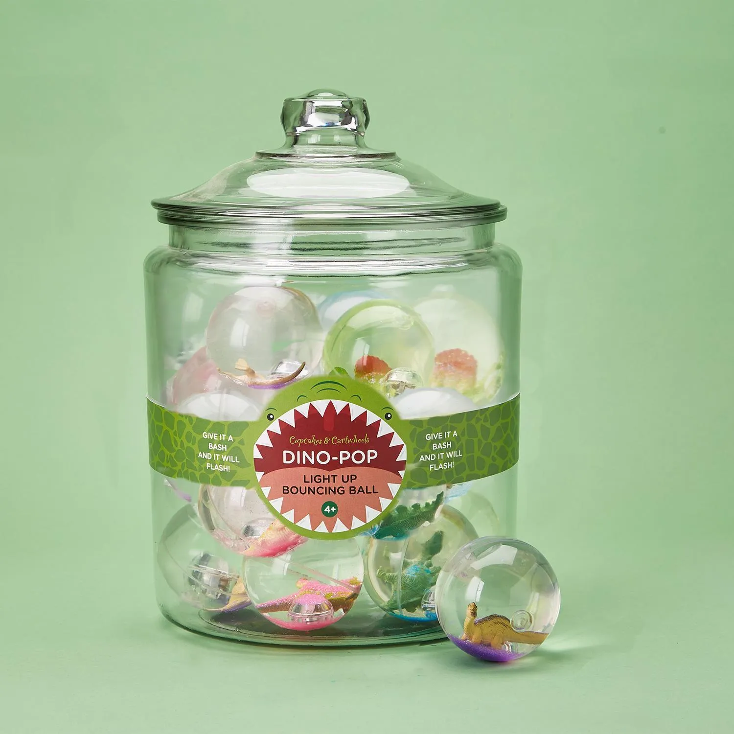 Dinosaur Light Up Glitter Bouncing Ball