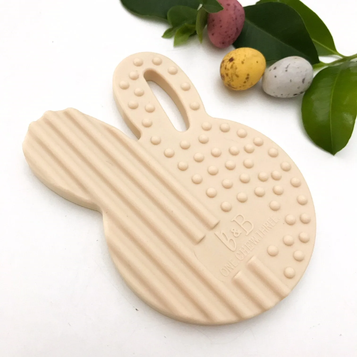 EASTER bundle - Silicone Name teether & BUNNY teething disc