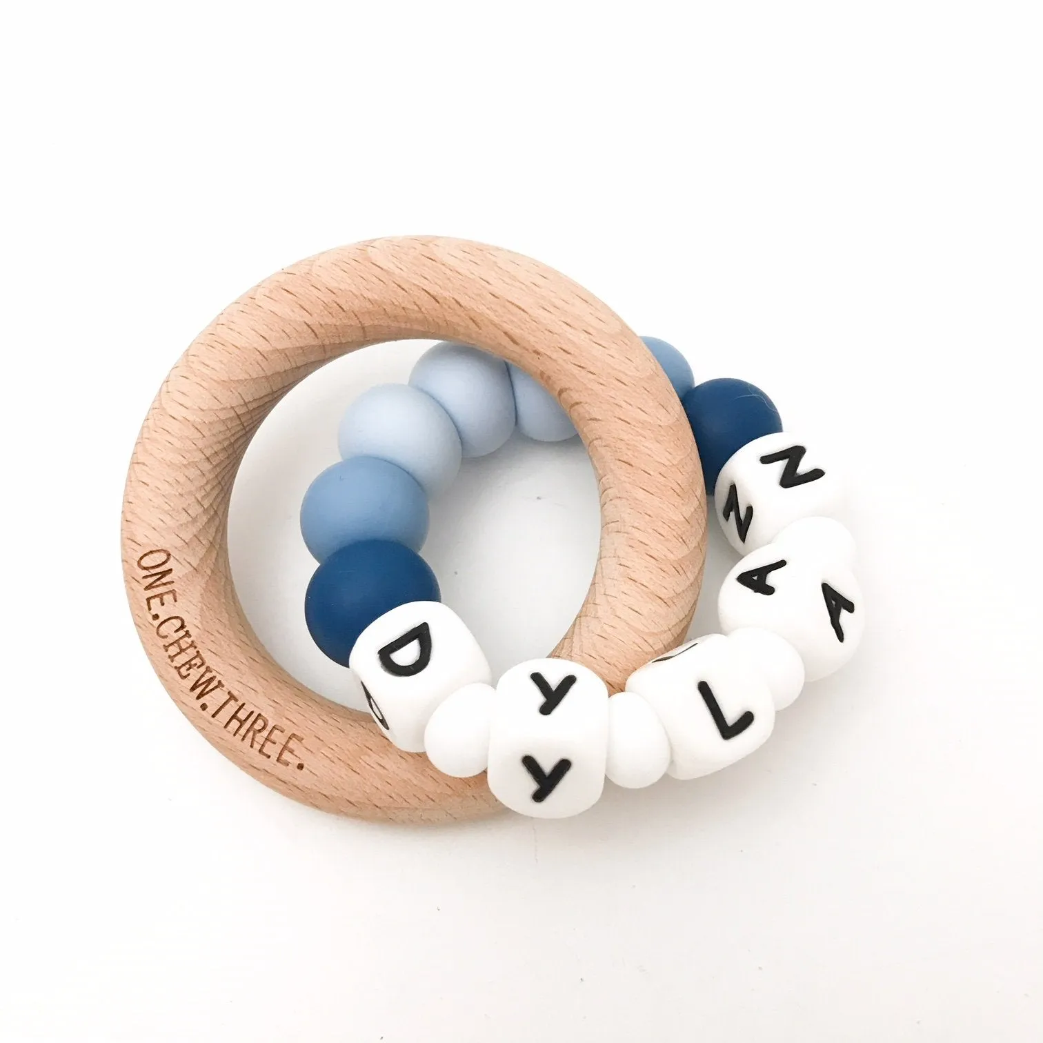 EASTER bundle - Silicone Name teether & BUNNY teething disc