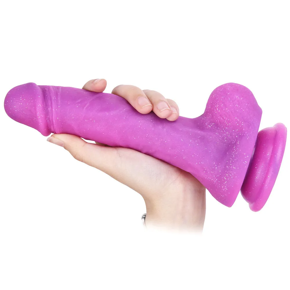 F388 Adjustable Strap-On Harness Kit with 8.3-inch Multicolored Liquid Silicone Dildo