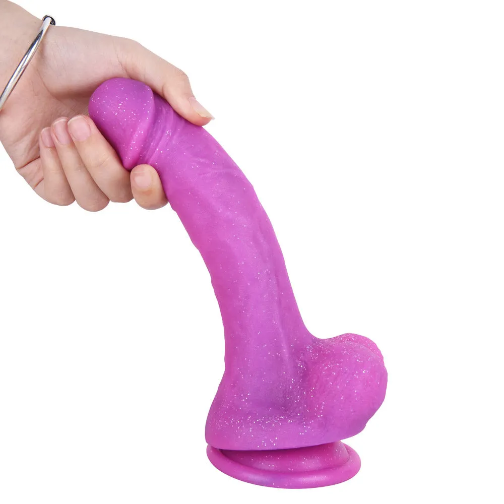 F388 Adjustable Strap-On Harness Kit with 8.3-inch Multicolored Liquid Silicone Dildo
