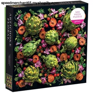 Galison 500 Piece Artichoke Floral Jigsaw Puzzle for Adults and Families, Challenging Plant Puzzle with Floral Artichoke Theme