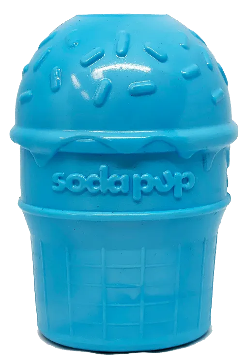 Ice Cream Cone Durable PUP-X Rubber eDispenser Chew Toy and Treat Dispenser