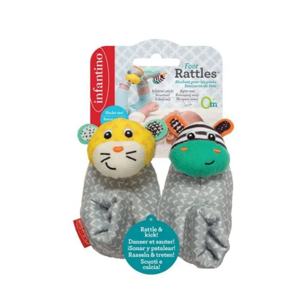 Infantino Foot Rattle Zebra/ Tiger