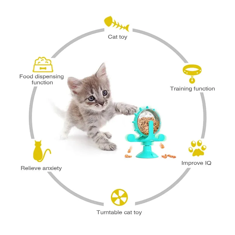 Interactive Pet Toy with Treat Dispenser for Cats and Small Dogs