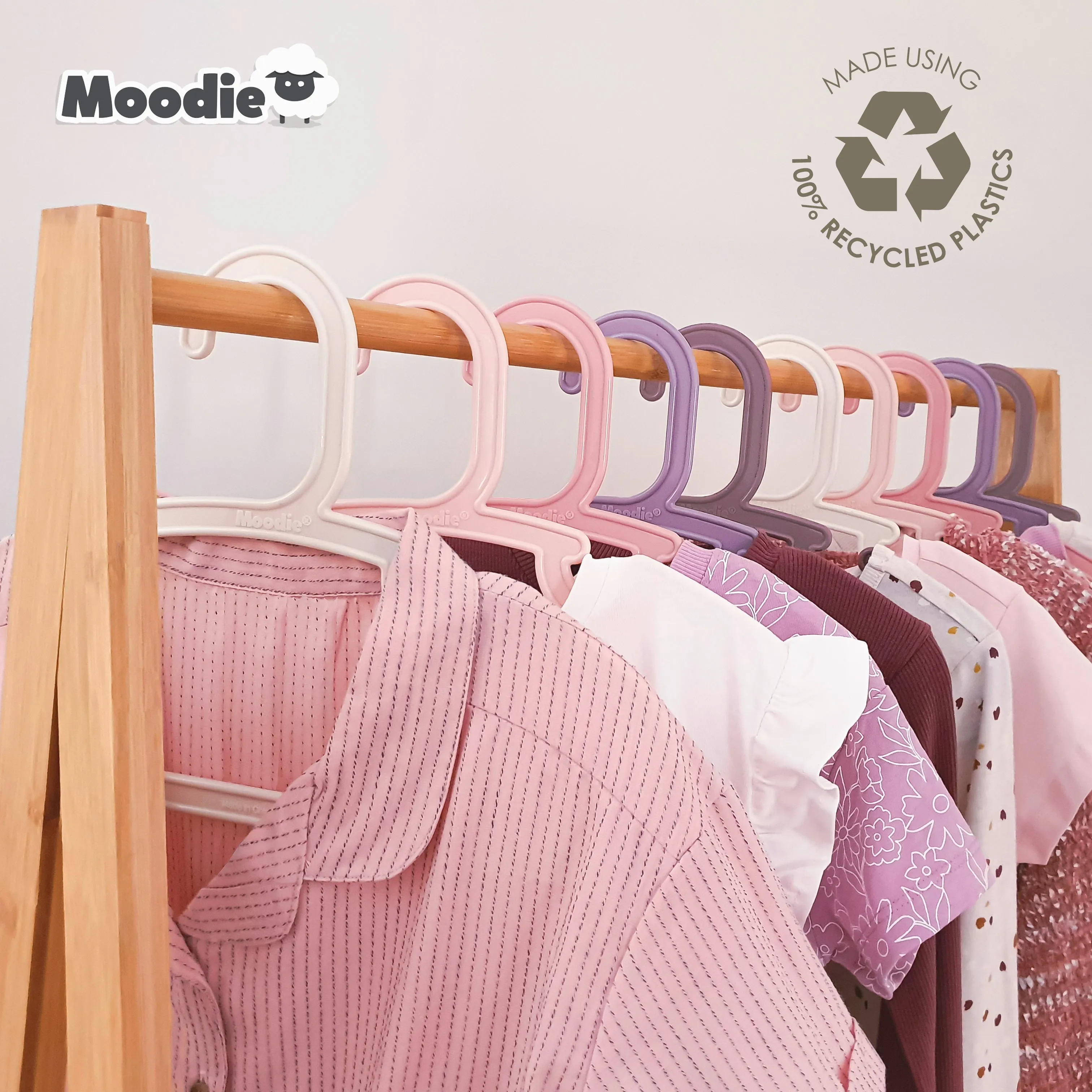 Kids Recycled Plastic Hangers - Sunset Pinks