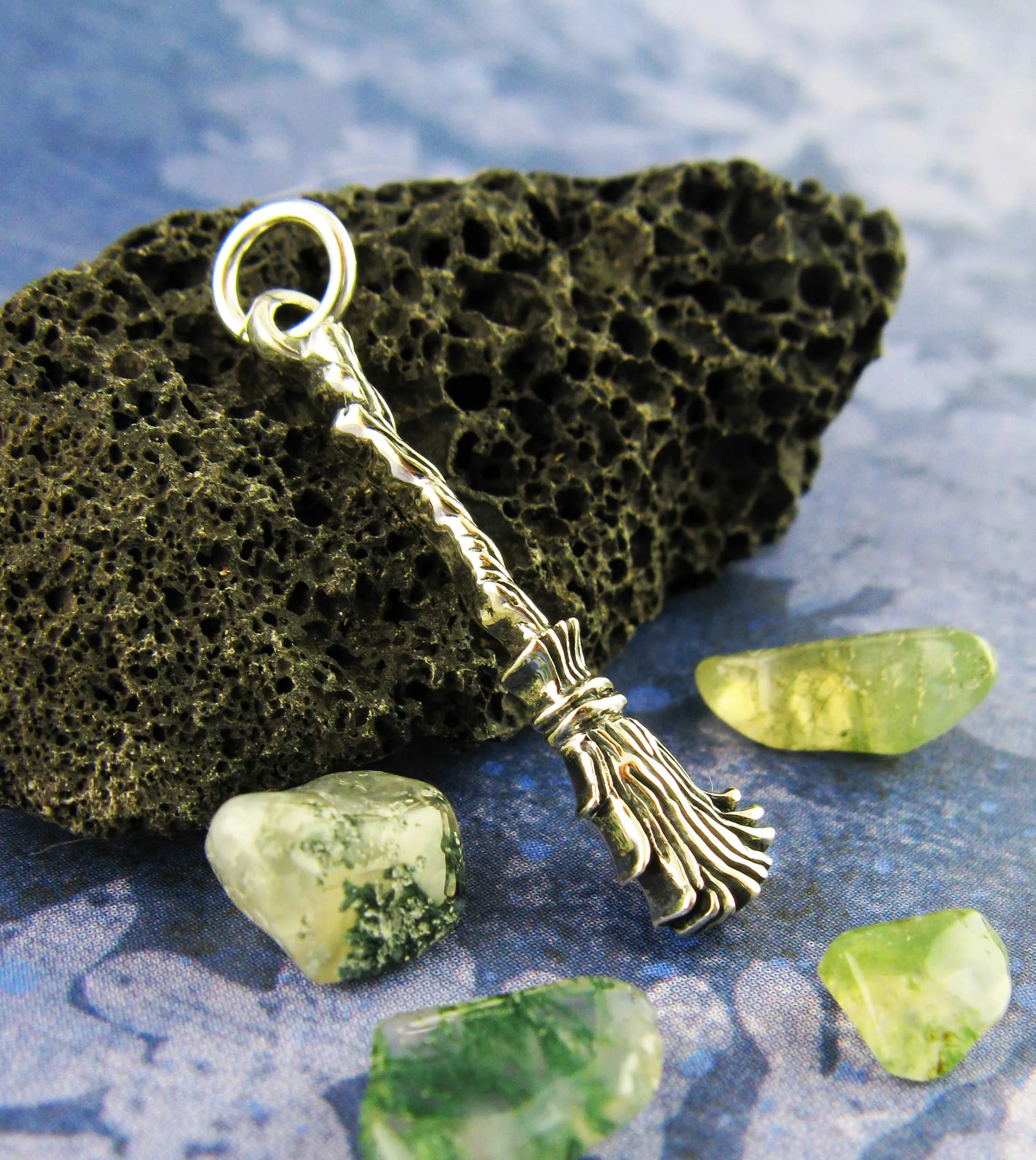 Little Besom or Broomstick Charm, Handmade