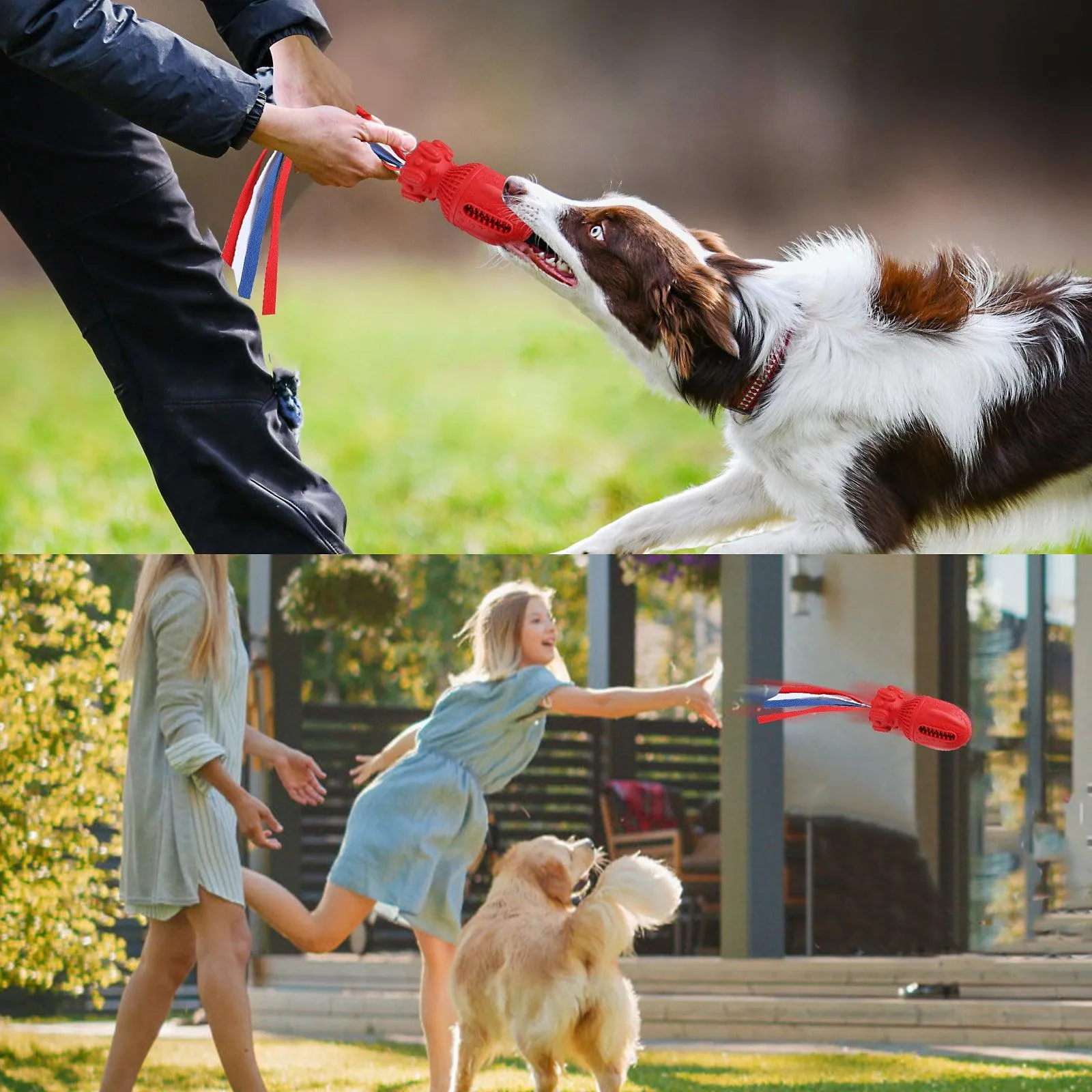 MASBRILL Indestructible Dog Bomb Figure Chew Toy
