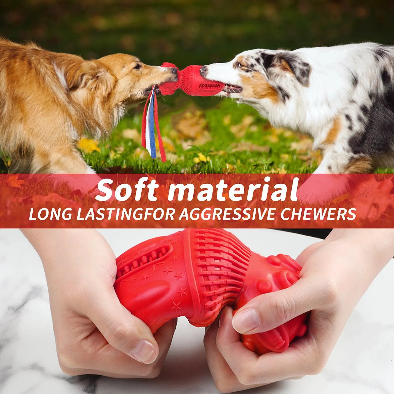 MASBRILL Indestructible Dog Bomb Figure Chew Toy