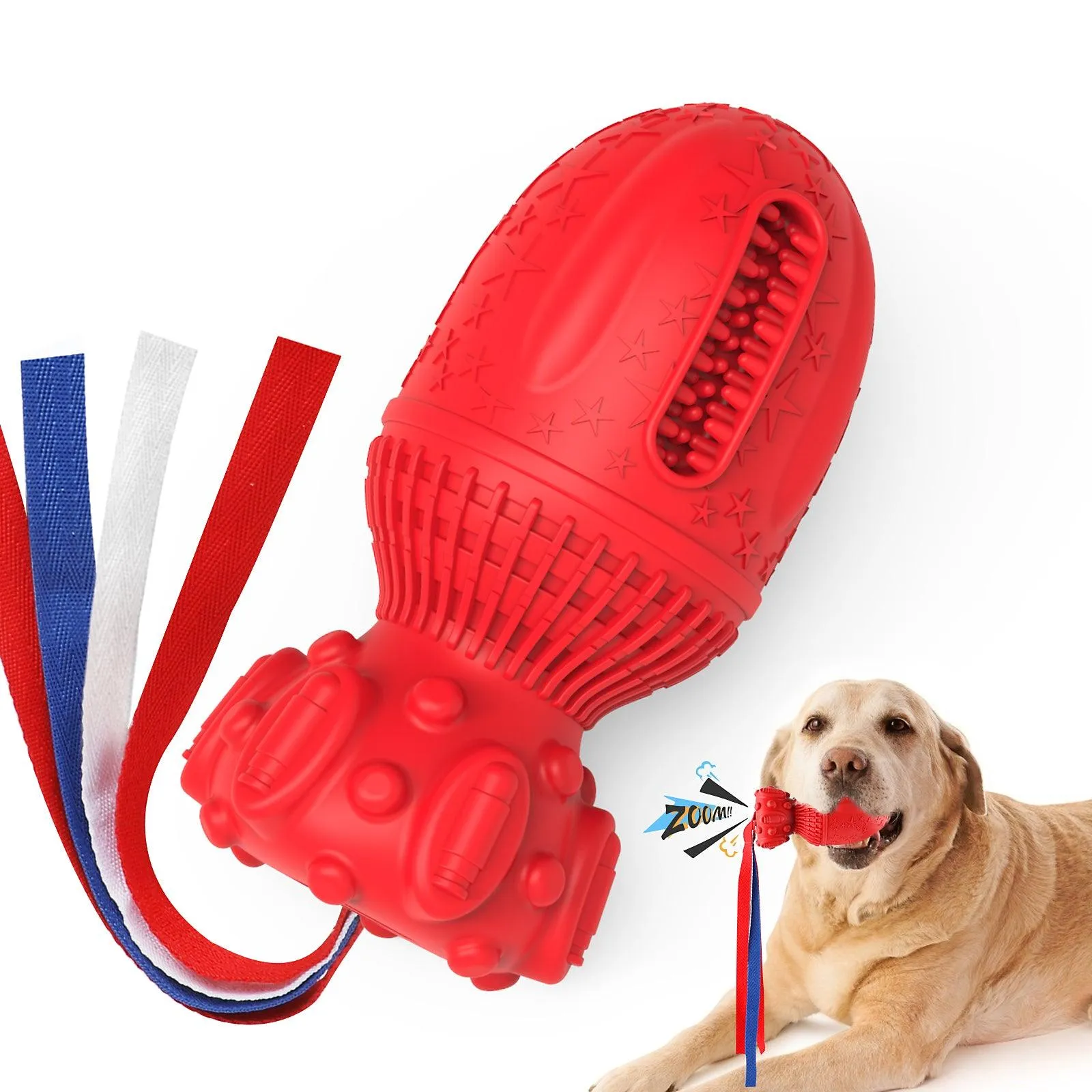 MASBRILL Indestructible Dog Bomb Figure Chew Toy