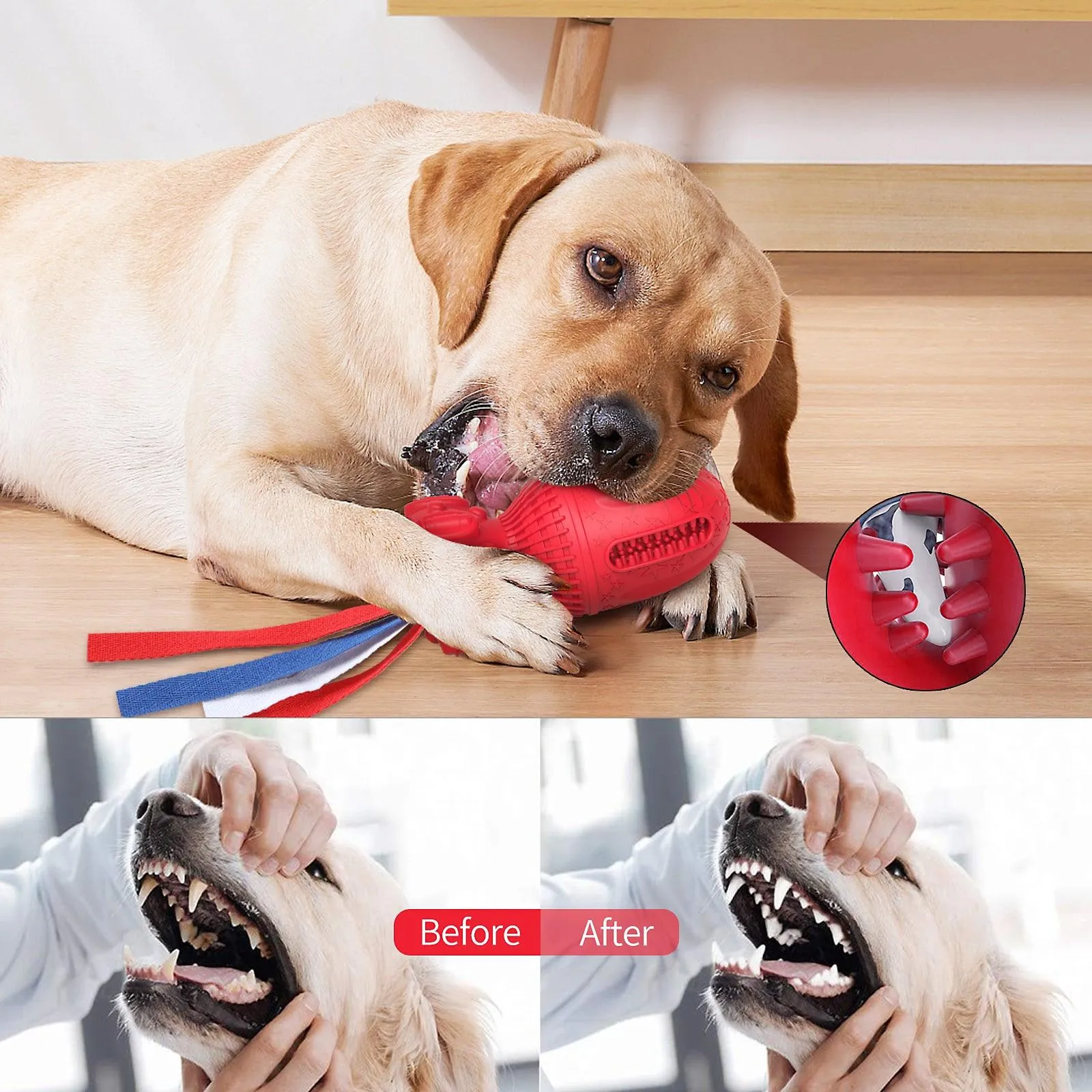 MASBRILL Indestructible Dog Bomb Figure Chew Toy
