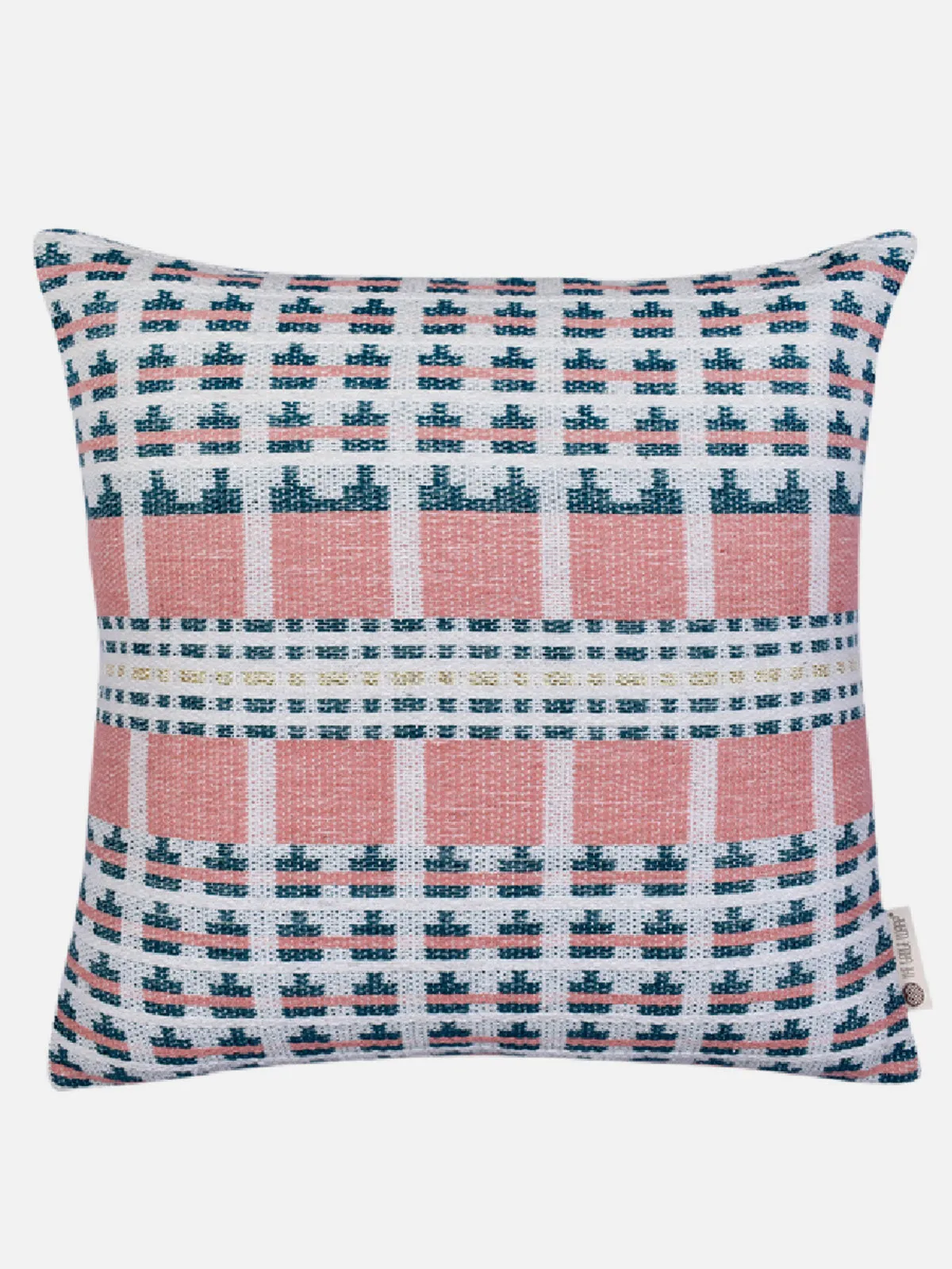 Meraki Spark Cushion Cover Pink And Teal