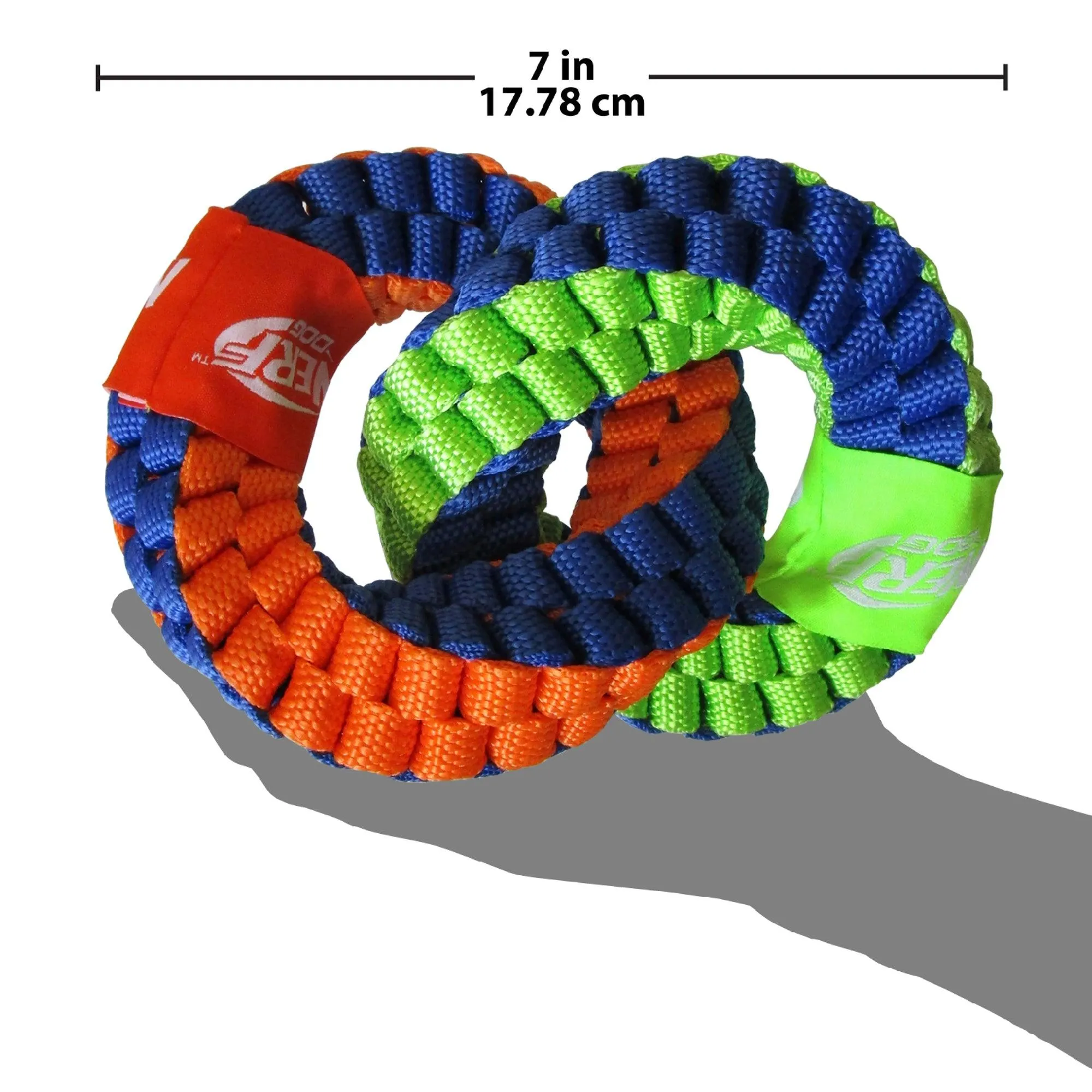Nerf Dog Braided Twisted 2-Ring Tug