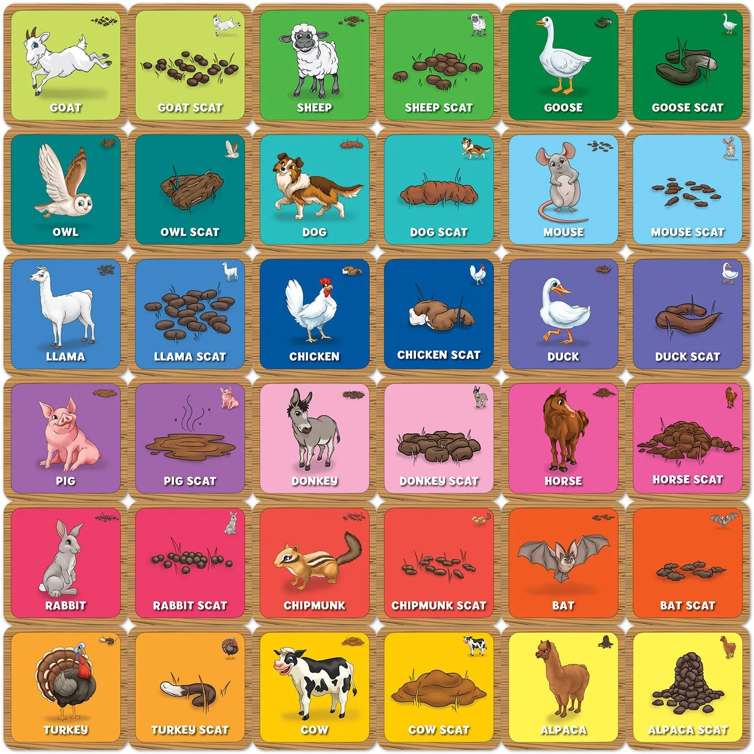 Old MacDonald's Farm - Animal Poop Matching Game