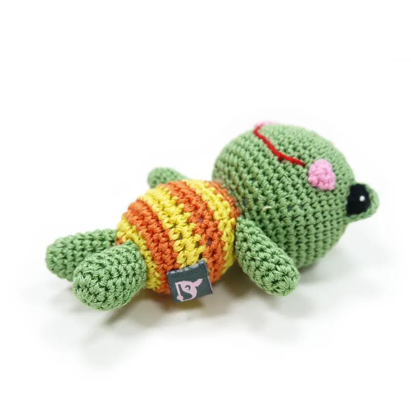 Pawer Squeaky Frog Doll Dog Toy