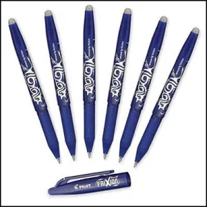 Pilot Frixion Erasable Gel Ink Pen 0.7Mm Blue Pack 6