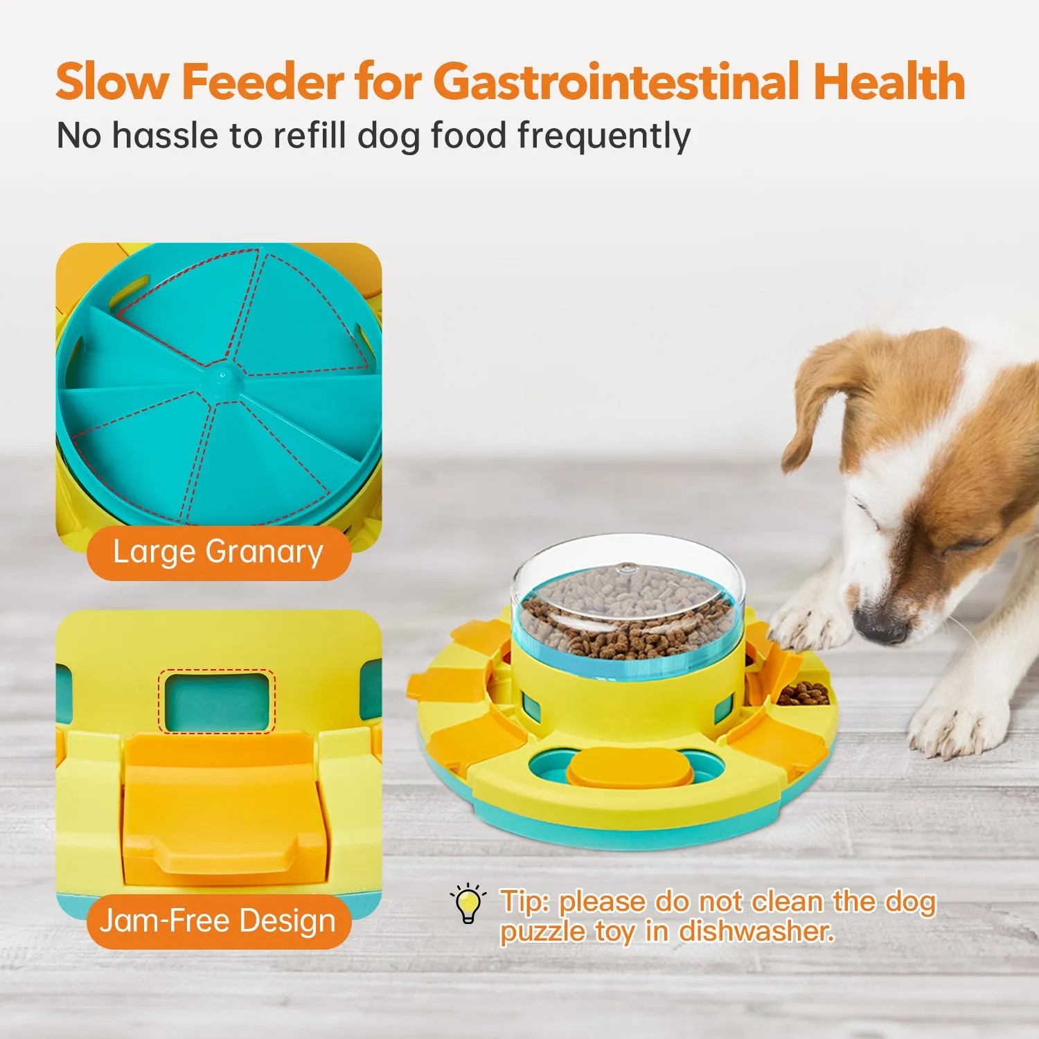 Potaroma Dog Puzzle Toy 2 Levels, Slow Feeder