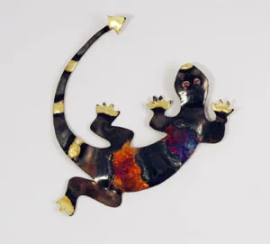 Recycled Tin Lizard rounded