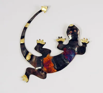 Recycled Tin Lizard rounded