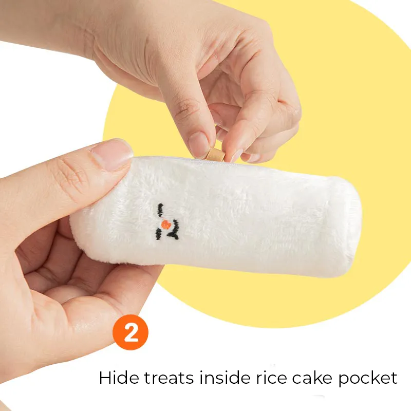 Rice Cake & Fish Cake Roll Nosework Dog Toy