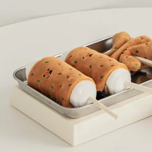 Rice Cake & Fish Cake Roll Nosework Dog Toy