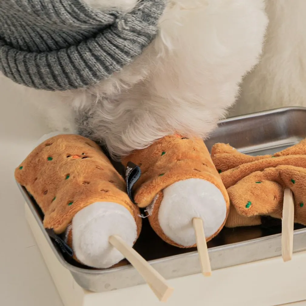 Rice Cake & Fish Cake Roll Nosework Dog Toy