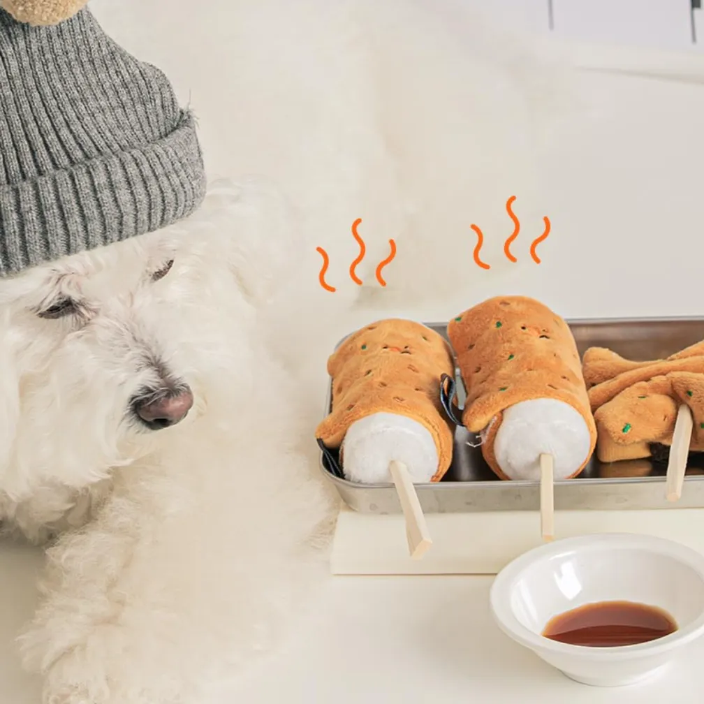 Rice Cake & Fish Cake Roll Nosework Dog Toy