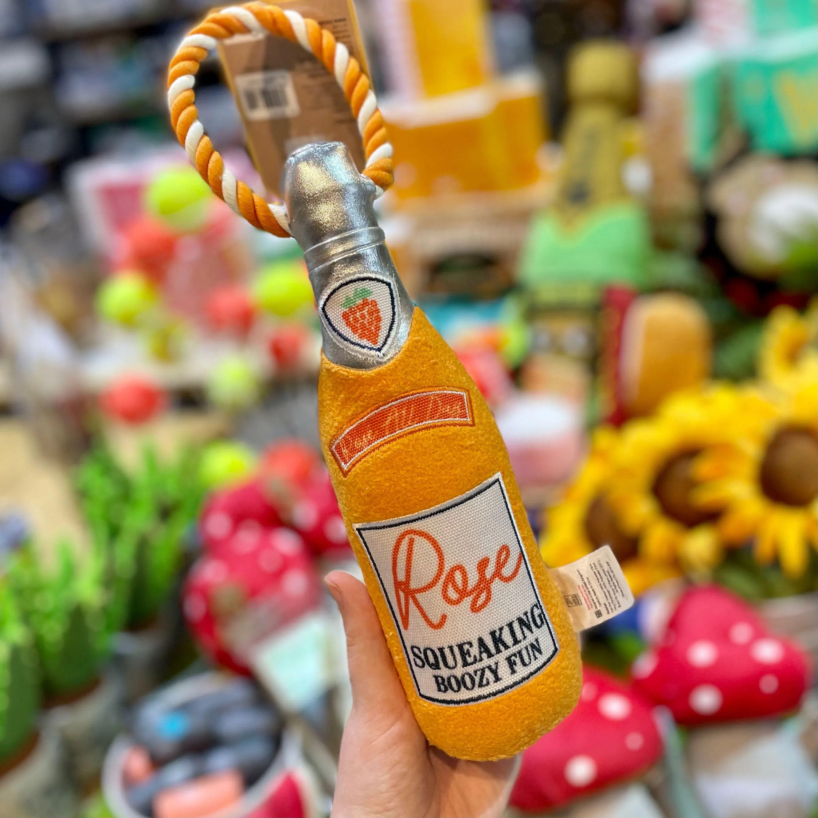 Rose Bottle Rope Dog Toy