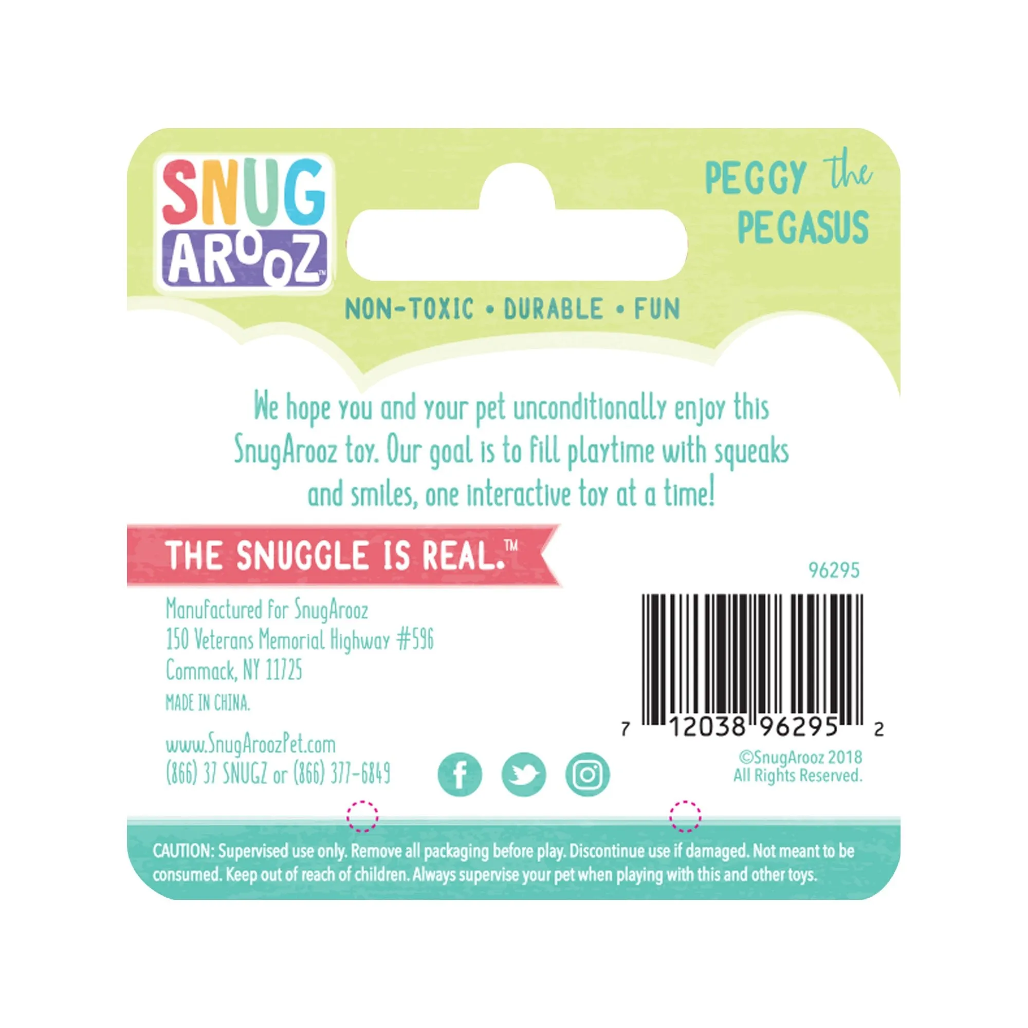 Snugarooz Peggy the Pegasus Dog Toy