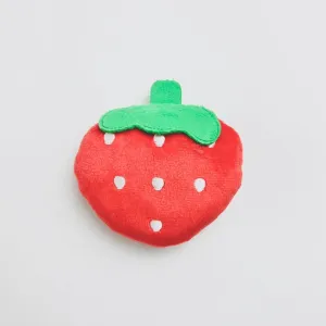 Squeaky Plush Dog Toys, Teeth Grinding & Training - Strawberry