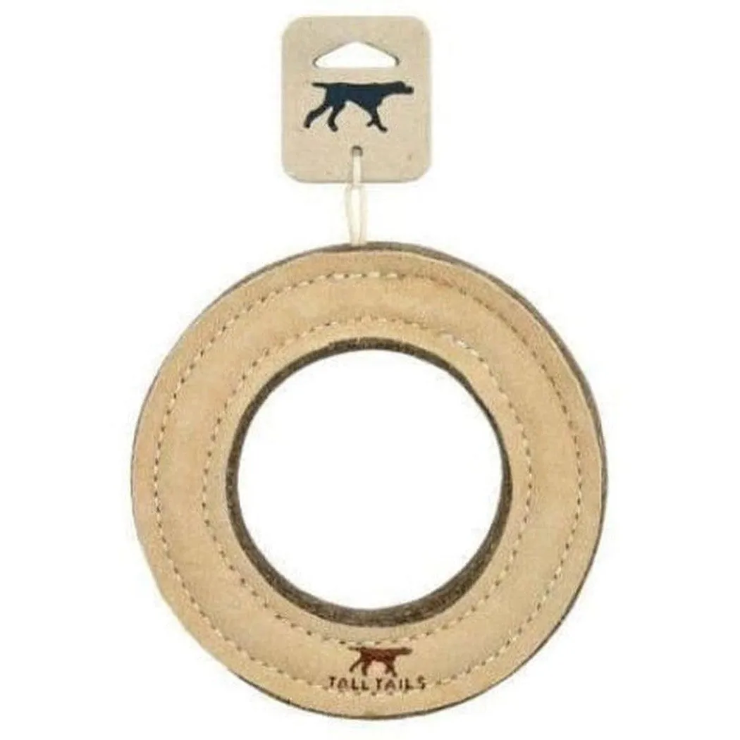 Tall Tails Natural Leather Ring Toy